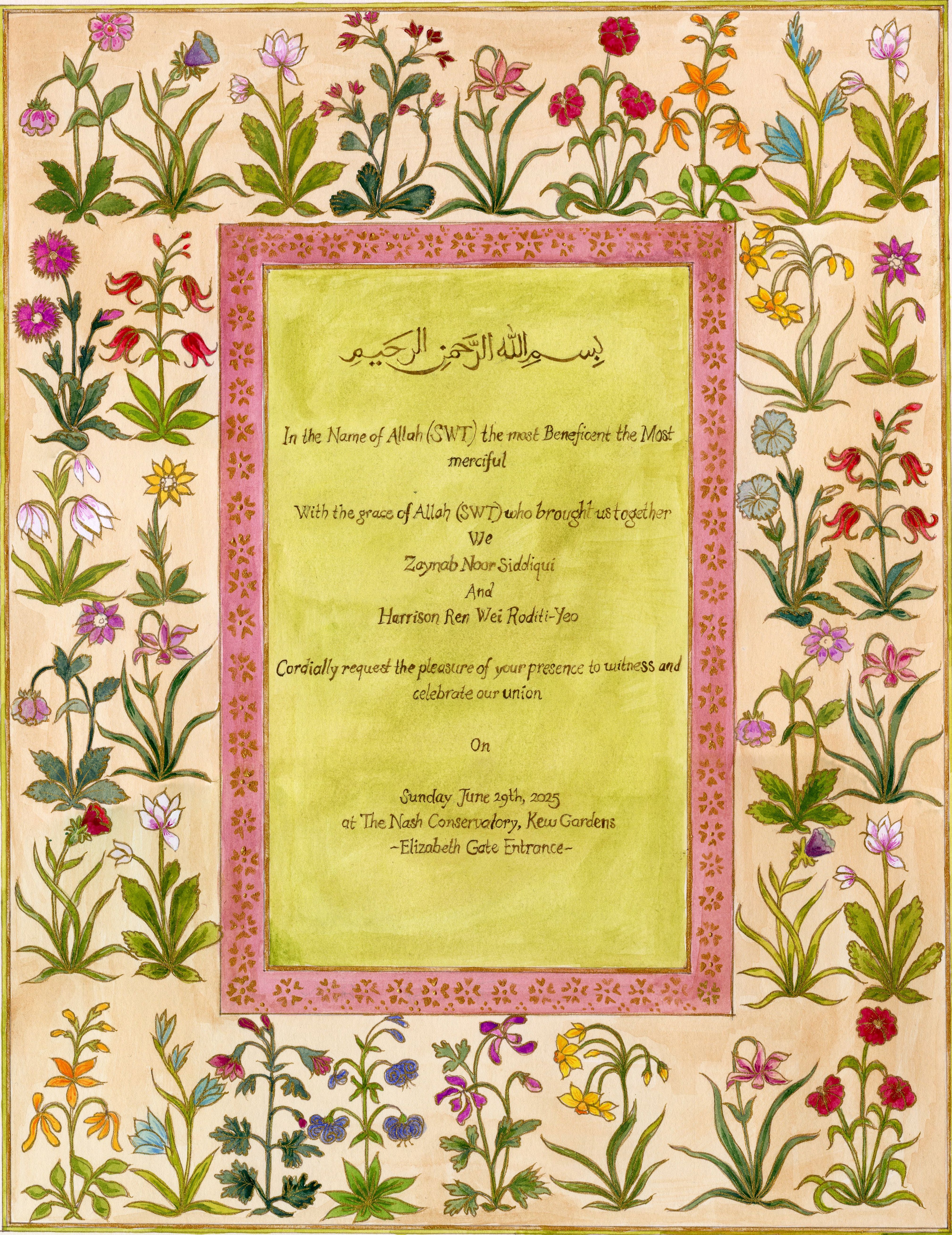 Hand-painted Wedding Invitation